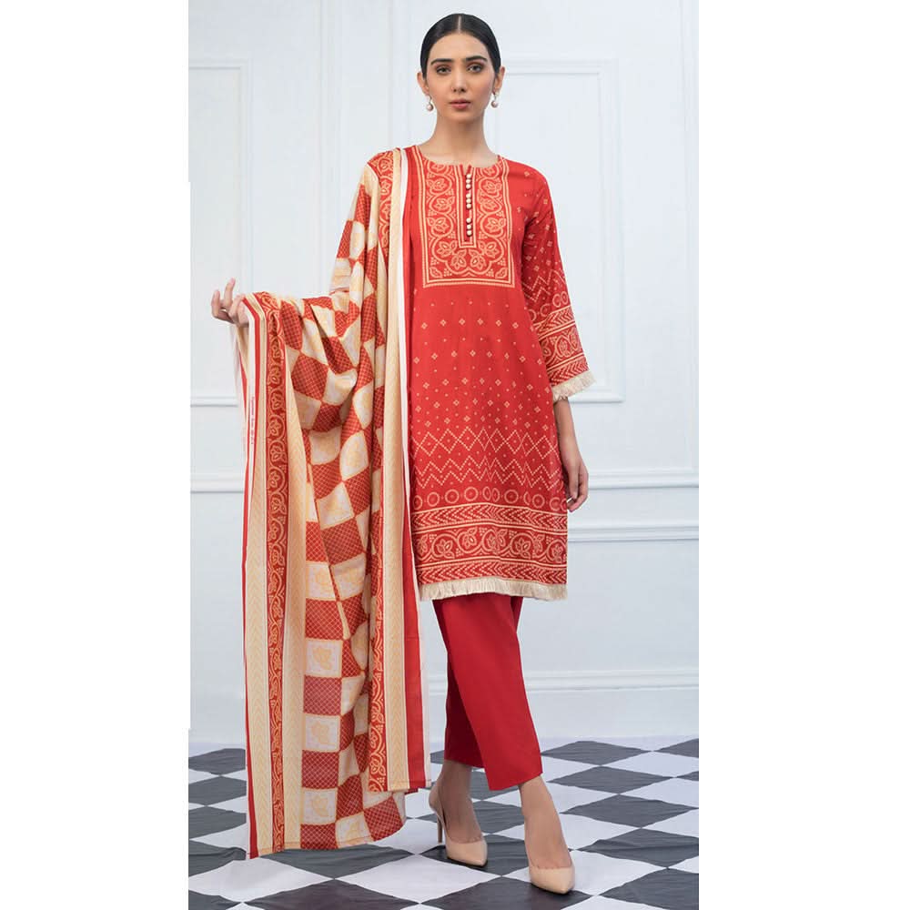 Signature Icon Printed Lawn 3 Piece Un-Stitched Suit Vol 2 - 3 A, Women, 3Pcs Shalwar Suit, ZS Textiles, Chase Value