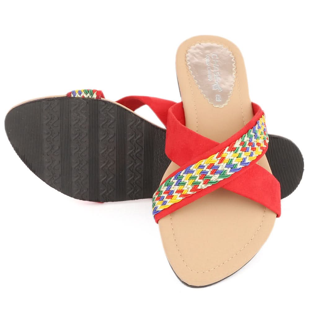 Women's Slipper 501 - Red, Women, Slippers, Chase Value, Chase Value