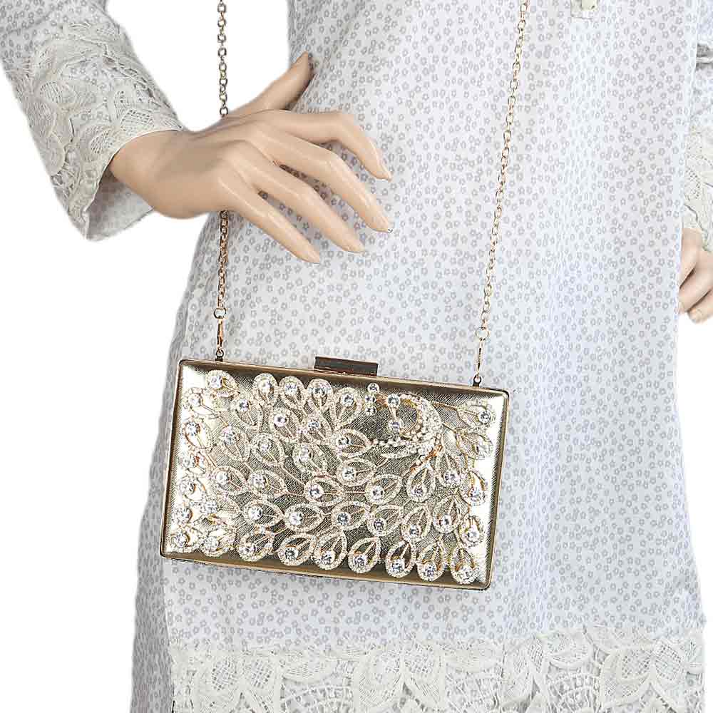 Women's Bridal Clutch (5143) - Gold, Women, Clutches, Chase Value, Chase Value