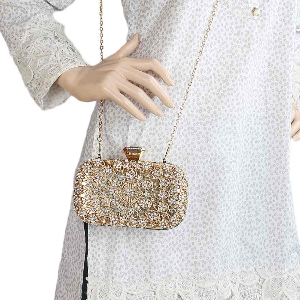Women's Bridal Clutch (5117) - Gold, Women, Clutches, Chase Value, Chase Value