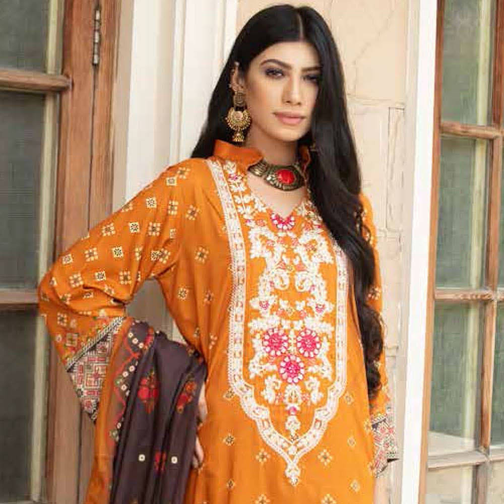 Shajar Linen Digital Printed & Embroidered 3 Pcs Un-Stitched Suit - 5521, Women, 3Pcs Shalwar Suit, Rashid Textiles, Chase Value