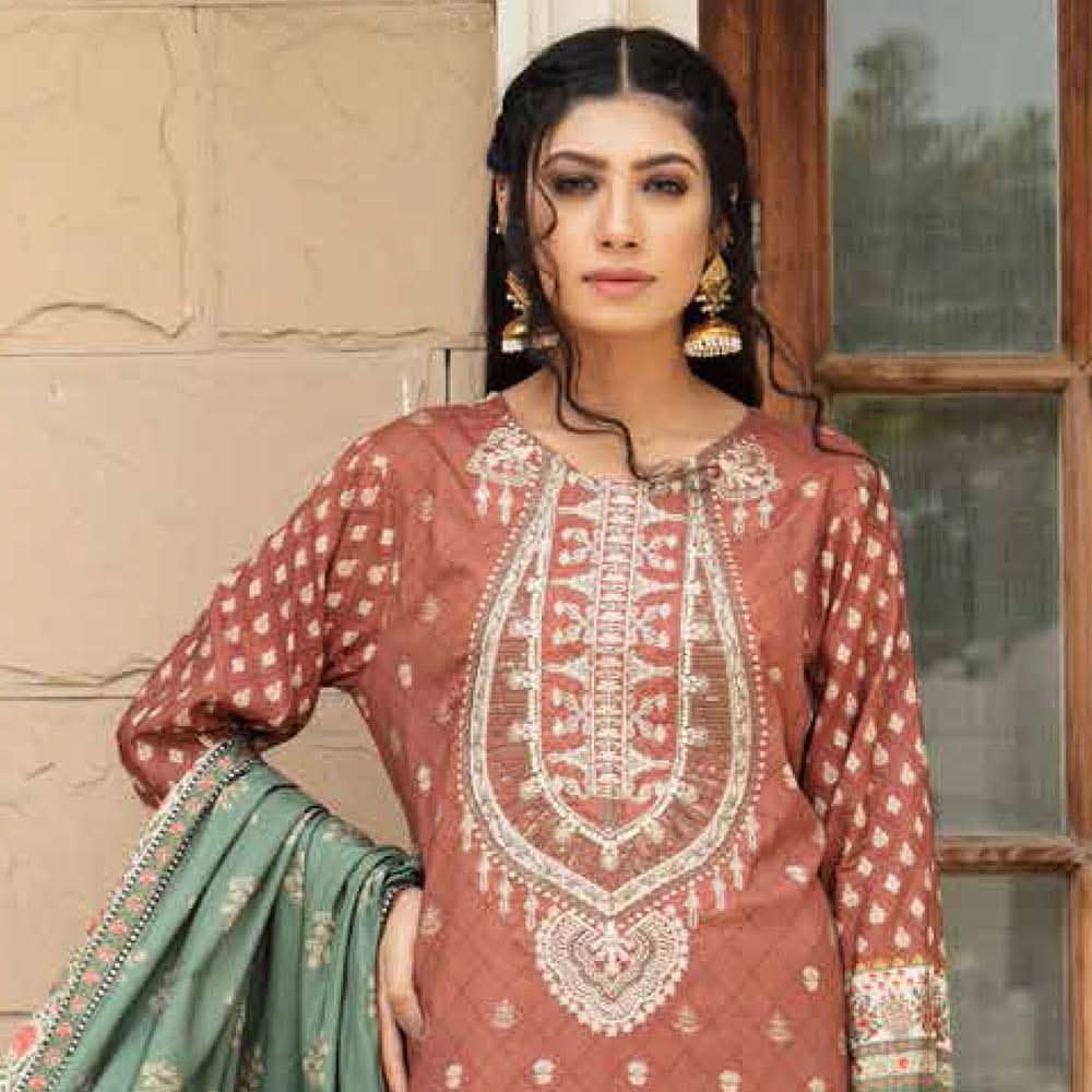 Shajar Linen Digital Printed & Embroidered 3 Pcs Un-Stitched Suit - 5522, Women, 3Pcs Shalwar Suit, Rashid Textiles, Chase Value