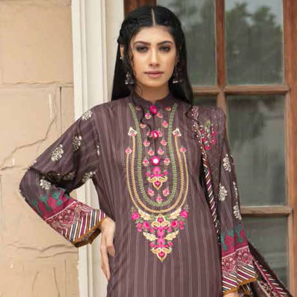 Shajar Linen Digital Printed & Embroidered 3 Pcs Un-Stitched Suit - 5524, Women, 3Pcs Shalwar Suit, Rashid Textiles, Chase Value