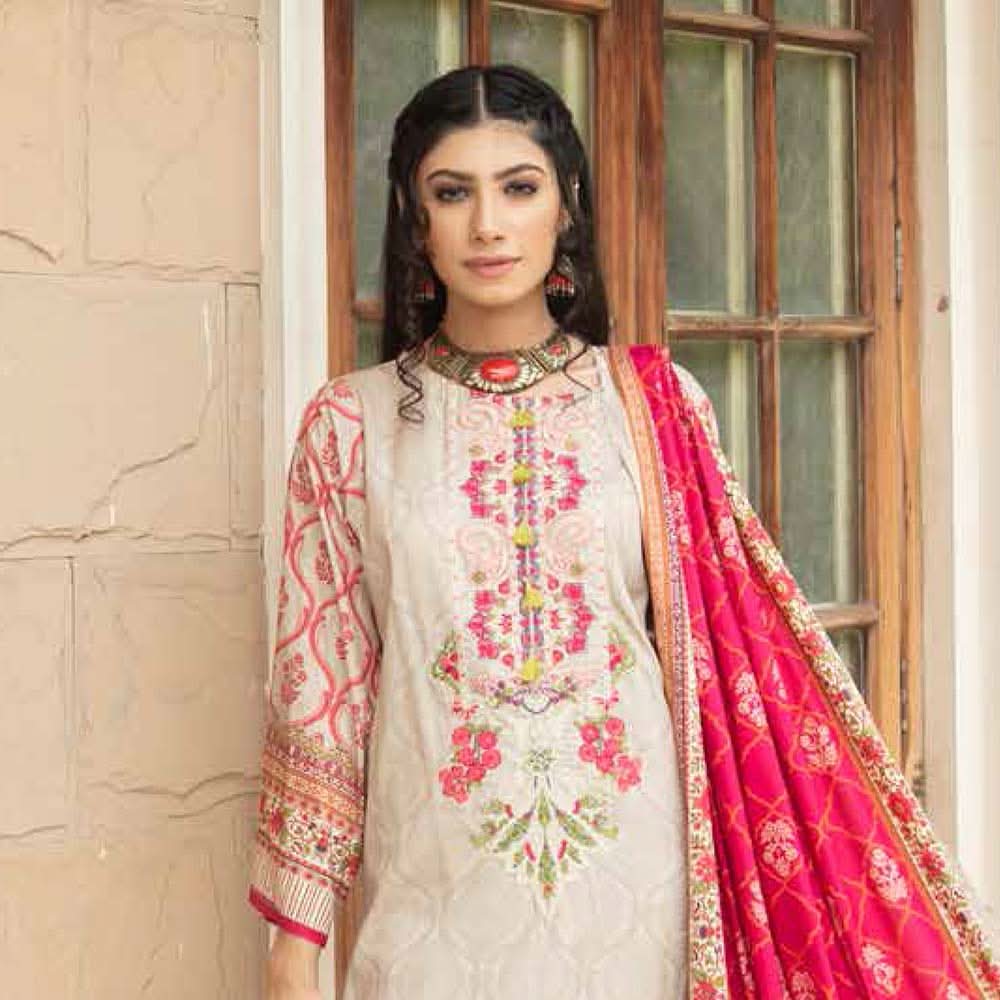 Shajar Linen Digital Printed & Embroidered 3 Pcs Un-Stitched Suit - 5525, Women, 3Pcs Shalwar Suit, Rashid Textiles, Chase Value