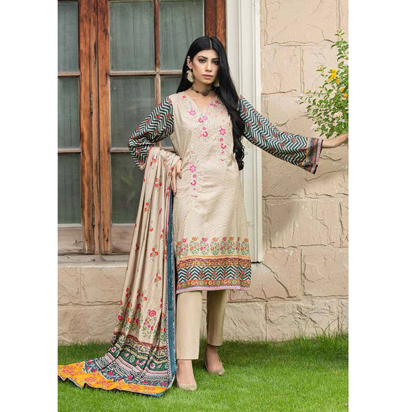 Shajar Linen Digital Printed & Embroidered 3 Pcs Un-Stitched Suit - 5527, Women, 3Pcs Shalwar Suit, Rashid Textiles, Chase Value