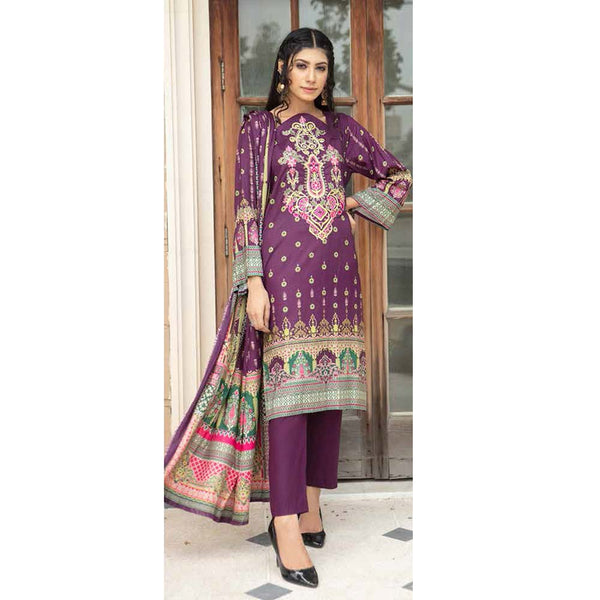 Shajar Linen Digital Printed & Embroidered 3 Pcs Un-Stitched Suit - 5528, Women, 3Pcs Shalwar Suit, Rashid Textiles, Chase Value