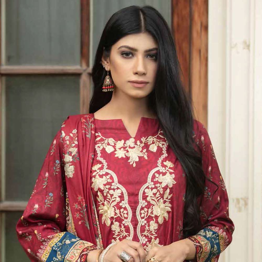 Shajar Linen Digital Printed & Embroidered 3 Pcs Un-Stitched Suit - 5530, Women, 3Pcs Shalwar Suit, Rashid Textiles, Chase Value