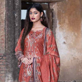 RASHID Mehar Printed Embroidered Karandi unstitched 3pc Suit, Women, 3Pcs Shalwar Suit, Rashid Textiles, Chase Value
