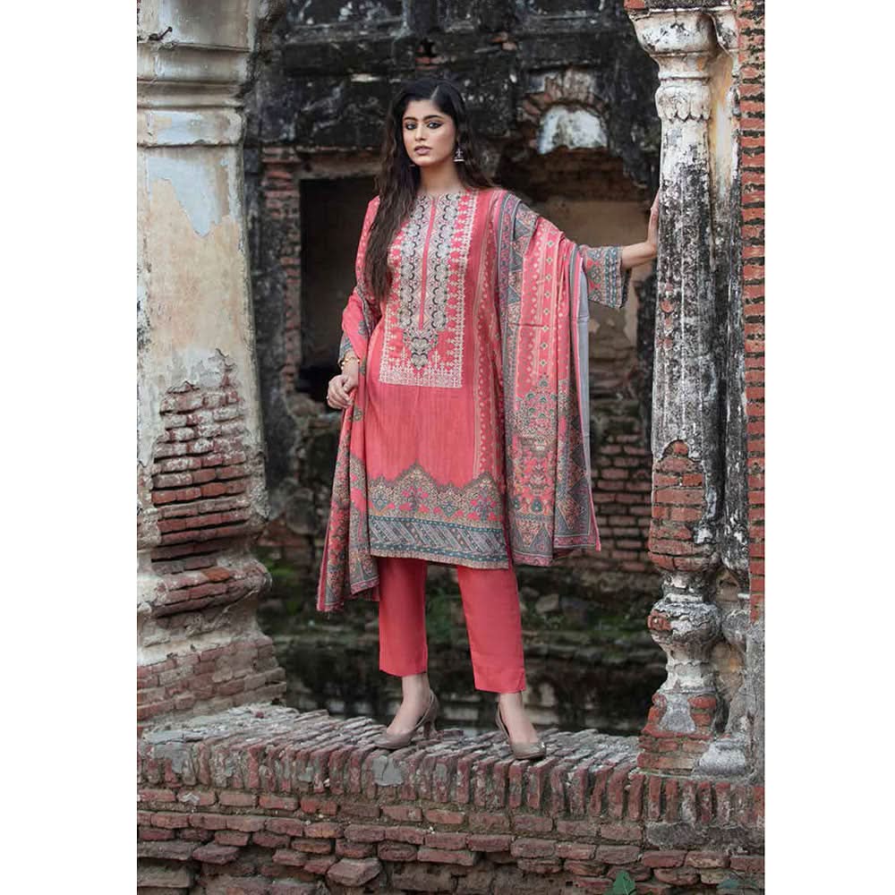 RASHID Mehar Printed Embroidered Karandi unstitched 3pc Suit, Women, 3Pcs Shalwar Suit, Rashid Textiles, Chase Value