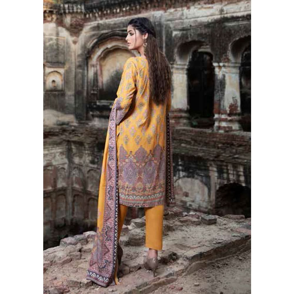 RASHID Mehar Printed Embroidered Karandi unstitched 3pc Suit, Women, 3Pcs Shalwar Suit, Rashid Textiles, Chase Value