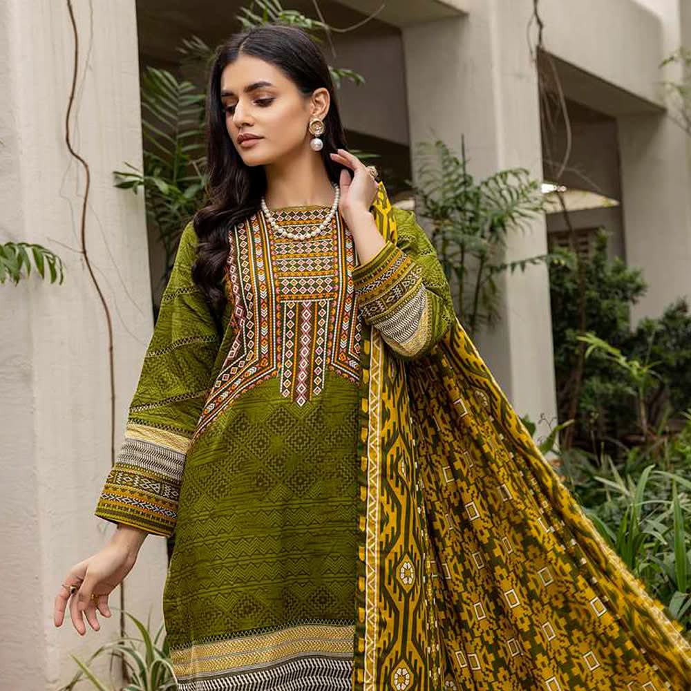 Anum Printed Lawn Unstitiched 3Pcs Suit V1 - A-5, Women, 3Pcs Shalwar Suit, Al-Zohaib Textiles, Chase Value