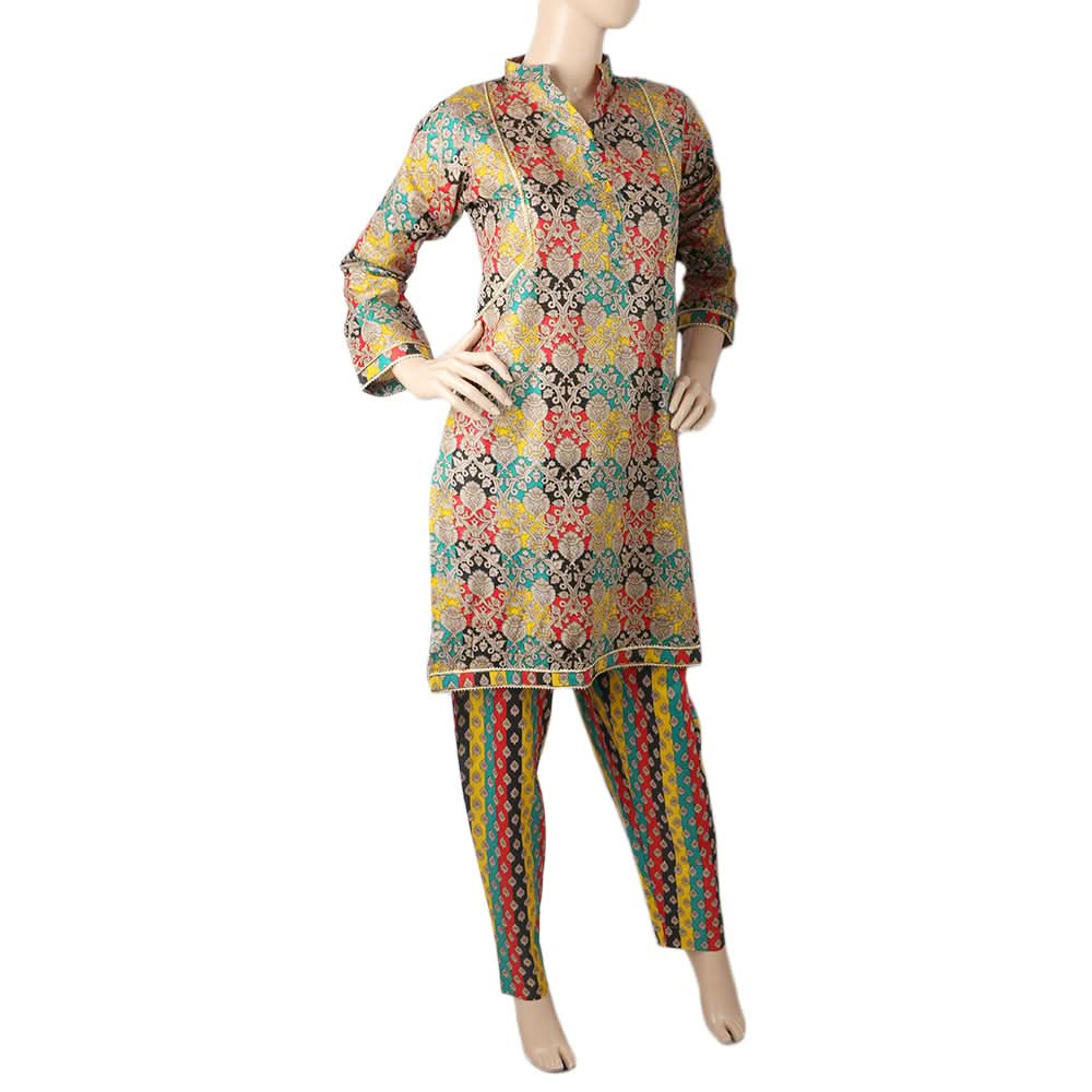 Mahnoor Printed Cotton 2 Pcs Un-Stitched Suit - 5 A, Women, 2Pcs Shalwar Suit, United Textiles, Chase Value