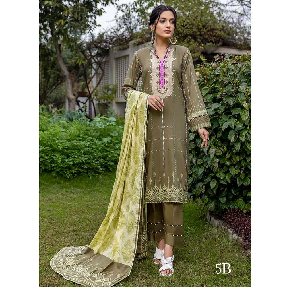 Anum Printed Lawn Unstitiched 3Pcs Suit V1 - B-5, Women, 3Pcs Shalwar Suit, Al-Zohaib Textiles, Chase Value
