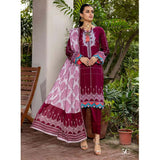 Anum Printed Lawn Unstitiched 3Pcs Suit V1 - C-5, Women, 3Pcs Shalwar Suit, Al-Zohaib Textiles, Chase Value