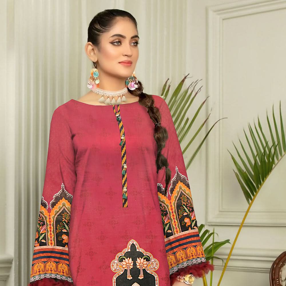 Anchal Digital Printed Masoori Un-Stitched Kurti - 05, Women, Unstitched Kurti, Ulfat Textile, Chase Value