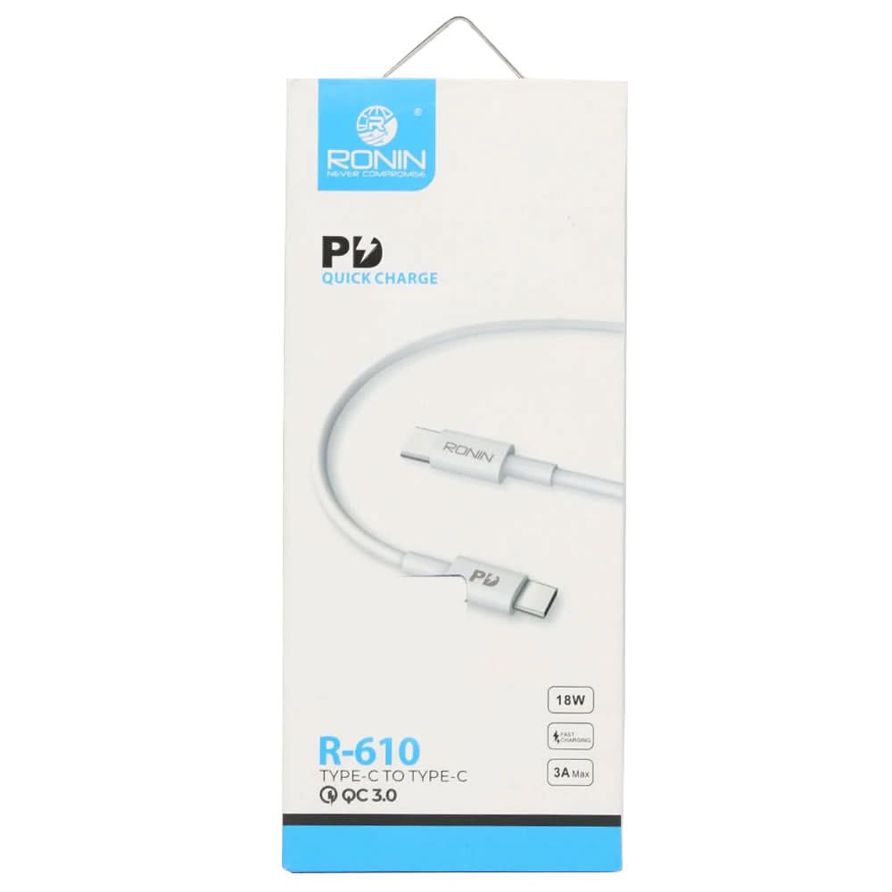 Ronin R-610 Type-C to Type-C Quick Charge 3.0 - White, Home & Lifestyle, Mobile Charger, Ronin, Chase Value
