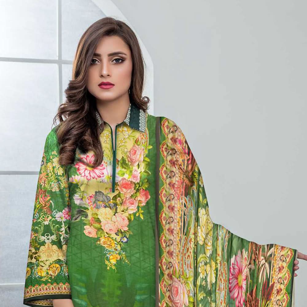 Riwayat Cottrell Digital Printed Linen 3 Pcs Un-Stitched Suit - 05, Women, 3Pcs Shalwar Suit, Ulfat Textile, Chase Value
