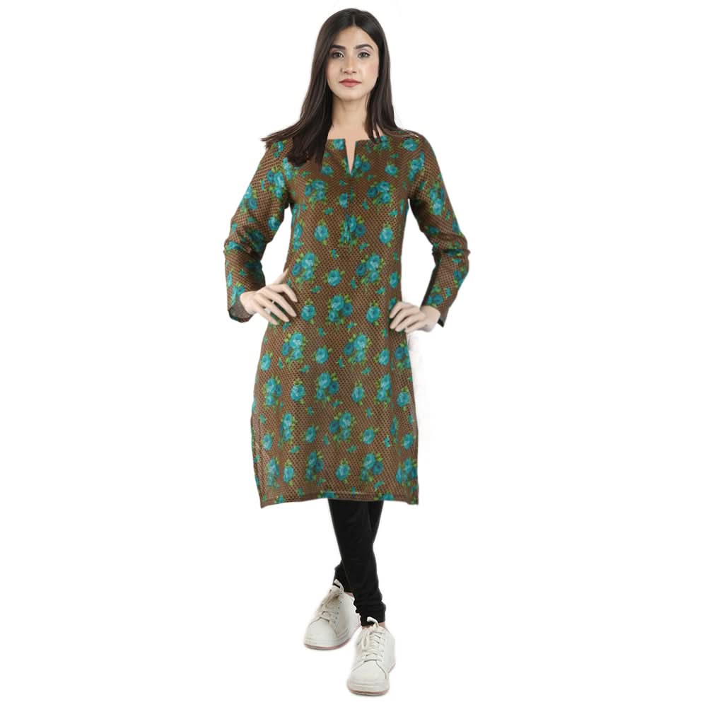 Karizma Chahat Printed Lawn 1 Pcs Un-Stitched Kurti - 13 A, Women, Unstitched Kurti, United Textiles, Chase Value