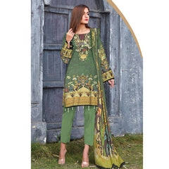 Saqaffat Digital Printed Dhanak 3 Pcs Un-Stitched Suit - 05, Women, 3Pcs Shalwar Suit, Ulfat Textile, Chase Value