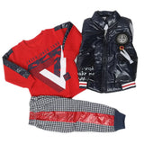 Boys 3 Piece Full Sleeves Suit - Navy Blue, Kids, Boys Sets And Suits, Chase Value, Chase Value