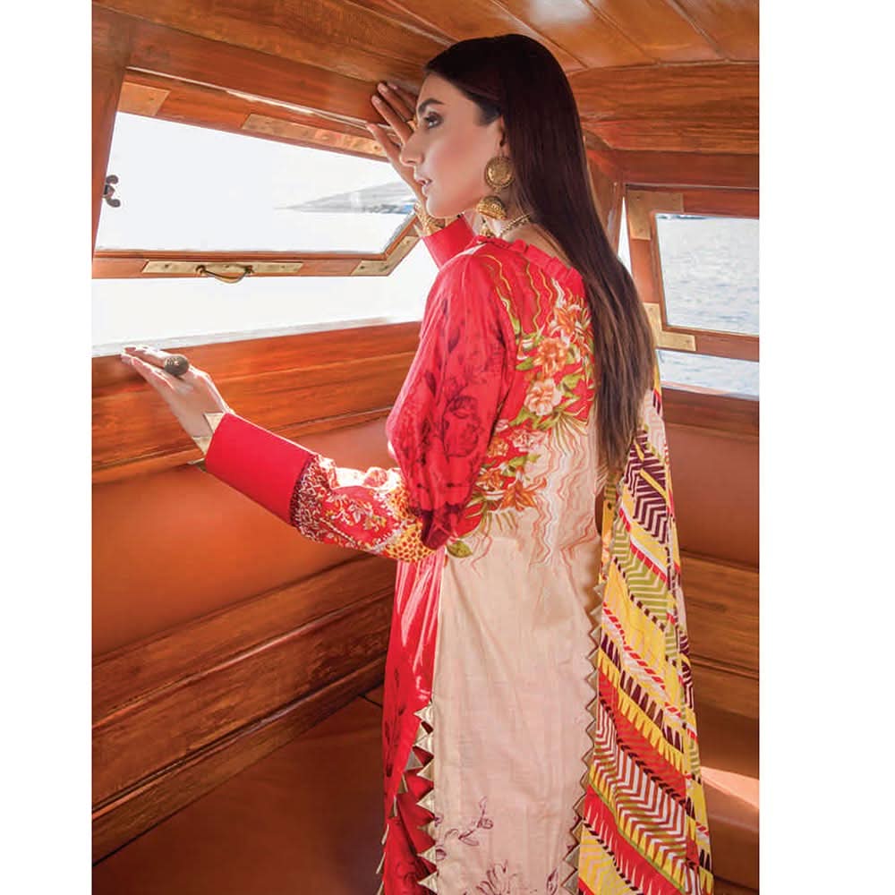 Monsoon Printed Lawn 3 Pcs Un-Stitched Suit Vol 2 - 6-B, Women, 3Pcs Shalwar Suit, Al-Zohaib Textiles, Chase Value