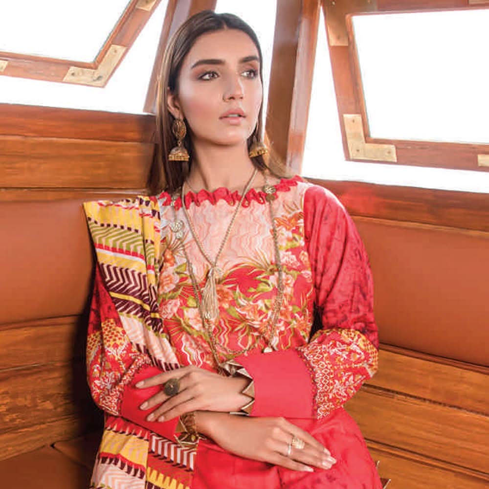 Monsoon Printed Lawn 3 Pcs Un-Stitched Suit Vol 2 - 6-B, Women, 3Pcs Shalwar Suit, Al-Zohaib Textiles, Chase Value
