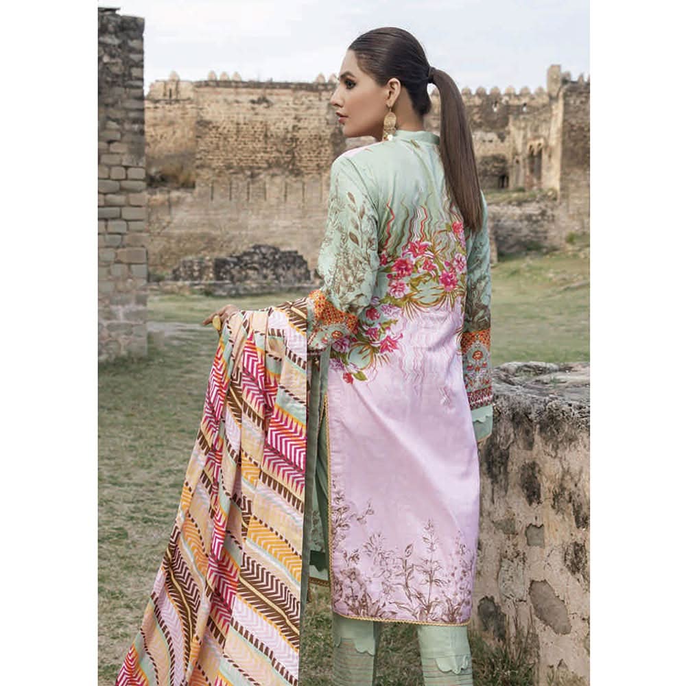 Monsoon Printed Lawn 3 Pcs Un-Stitched Suit Vol 2 - 6-C, Women, 3Pcs Shalwar Suit, Al-Zohaib Textiles, Chase Value