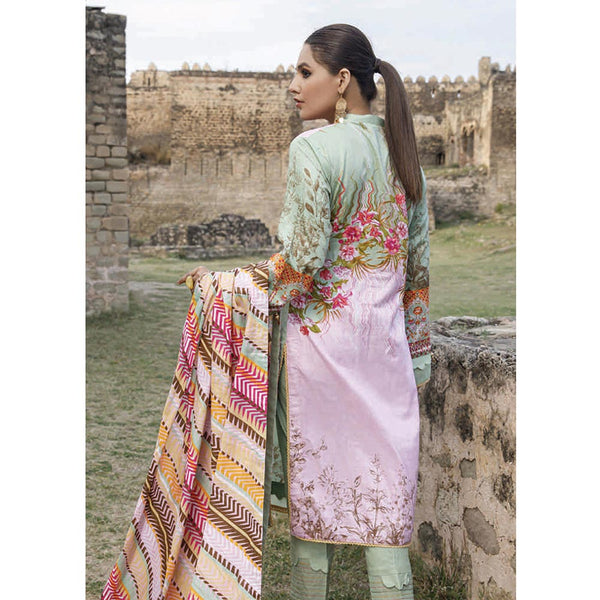 Monsoon Printed Lawn 3 Pcs Un-Stitched Suit Vol 2 - 6-C, Women, 3Pcs Shalwar Suit, Al-Zohaib Textiles, Chase Value