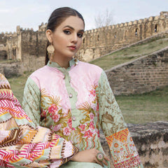 Monsoon Printed Lawn 3 Pcs Un-Stitched Suit Vol 2 - 6-C, Women, 3Pcs Shalwar Suit, Al-Zohaib Textiles, Chase Value