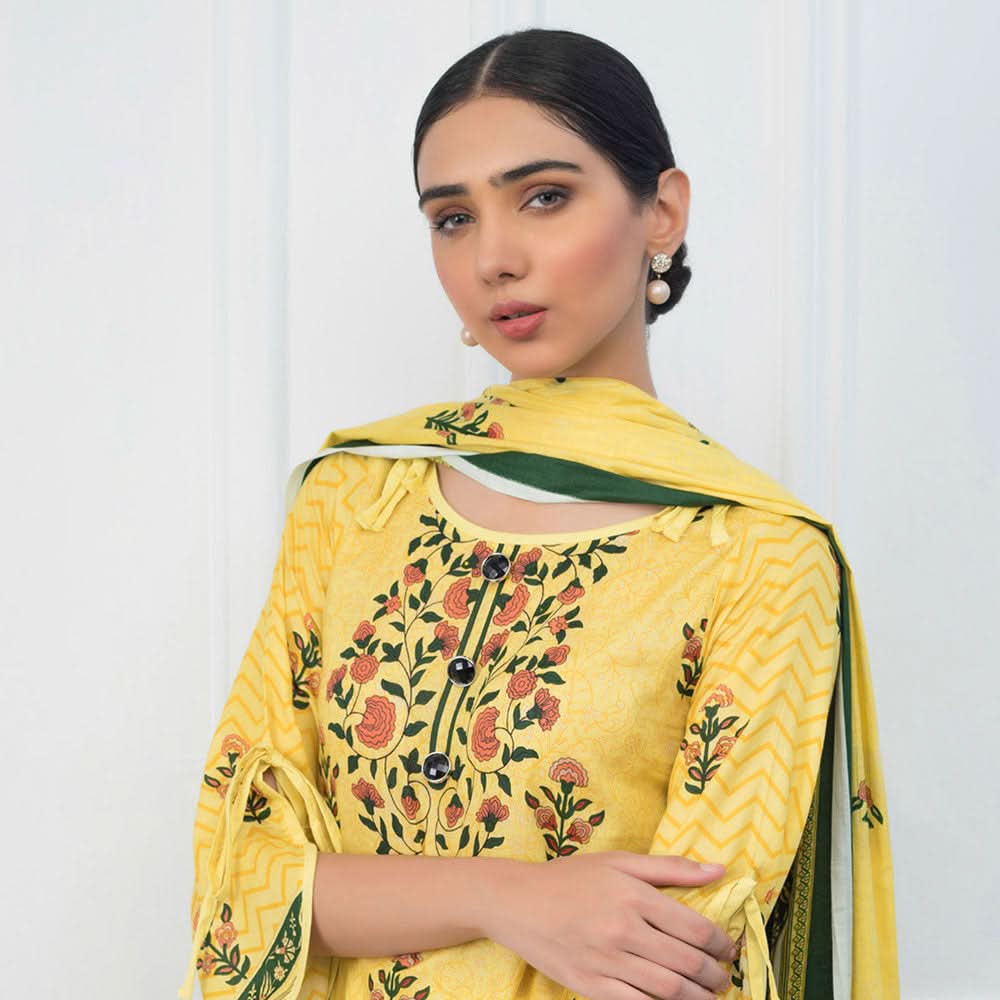 Signature Icon Printed Lawn 3 Piece Un-Stitched Suit Vol 2 - 3 B, Women, 3Pcs Shalwar Suit, ZS Textiles, Chase Value