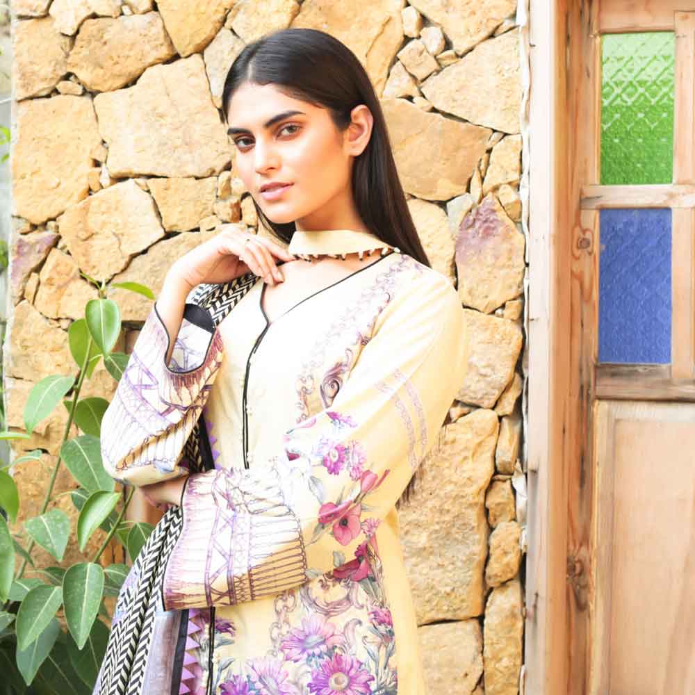 Cotrina Printed Cotton 3 Piece Un-Stitched Suit - 06, Women, 3Pcs Shalwar Suit, Regalia Textiles, Chase Value