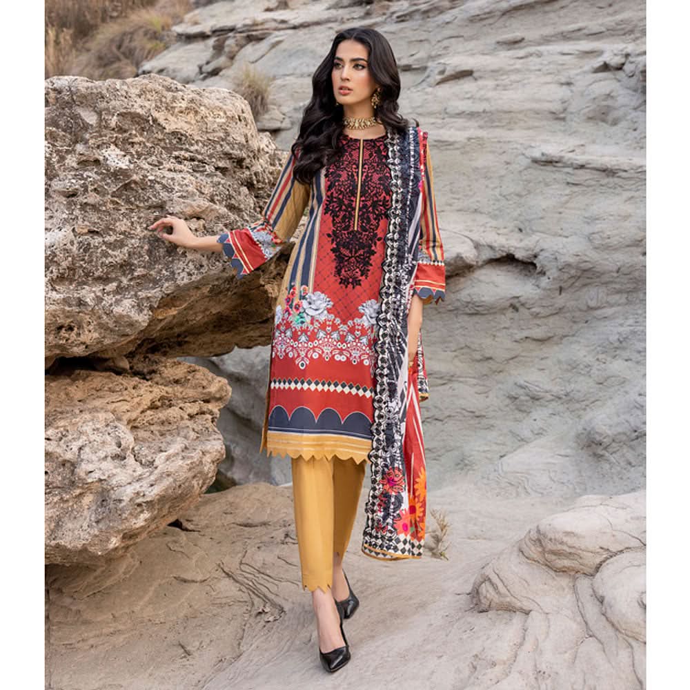 Iman Emboroidered Un-Stitched 3Pcs Suit - 06, Women, 3Pcs Shalwar Suit, Regalia Textiles, Chase Value
