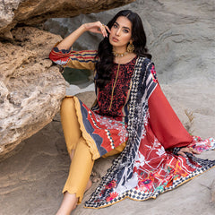 Iman Emboroidered Un-Stitched 3Pcs Suit - 06, Women, 3Pcs Shalwar Suit, Regalia Textiles, Chase Value