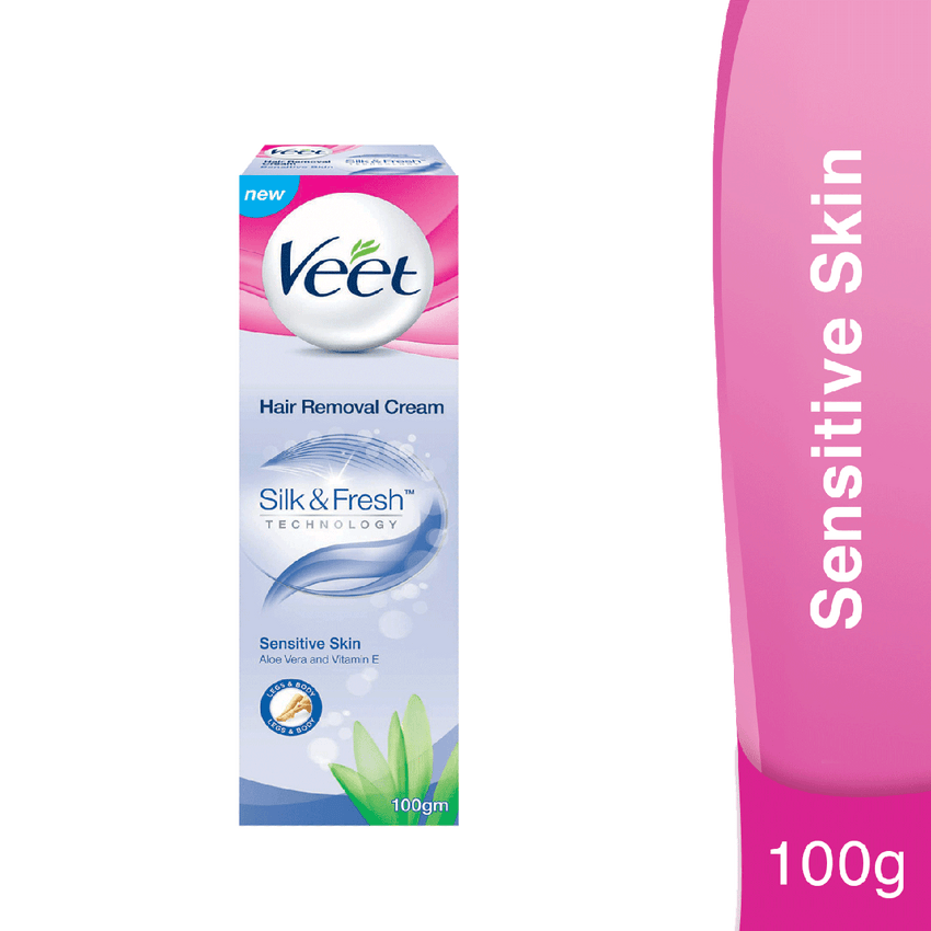 Veet Silk & Fresh Hair Removal Cream for Sensitive Skin, 100g - test-store-for-chase-value