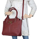 Women's Handbag 2 Pcs (6014) - Maroon, Women, Bags, Chase Value, Chase Value
