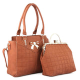 Women's Handbag 2 Pcs (6014) - Coffee, Women, Bags, Chase Value, Chase Value
