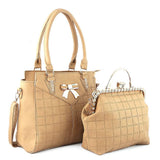 Women's Handbag 2 Pcs (6014) - Khaki, Women, Bags, Chase Value, Chase Value