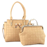 Women's Handbag 2 Pcs (6014) - Khaki, Women, Bags, Chase Value, Chase Value