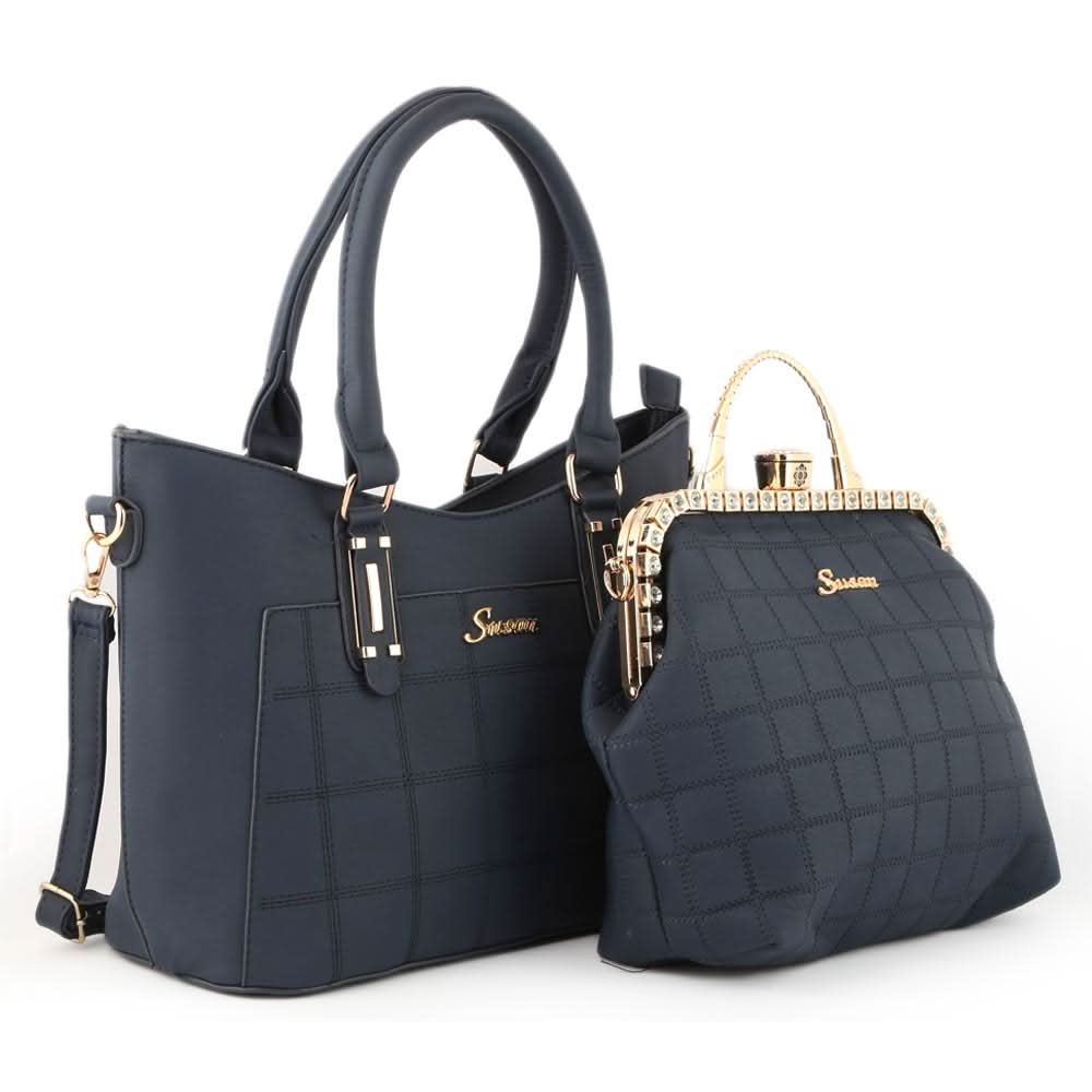 Women's Handbag 2 Pcs (6015) - Blue, Women, Bags, Chase Value, Chase Value