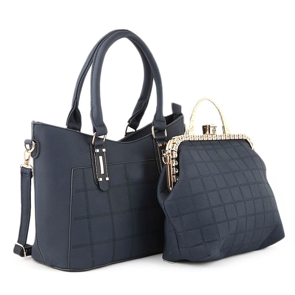 Women's Handbag 2 Pcs (6015) - Blue, Women, Bags, Chase Value, Chase Value