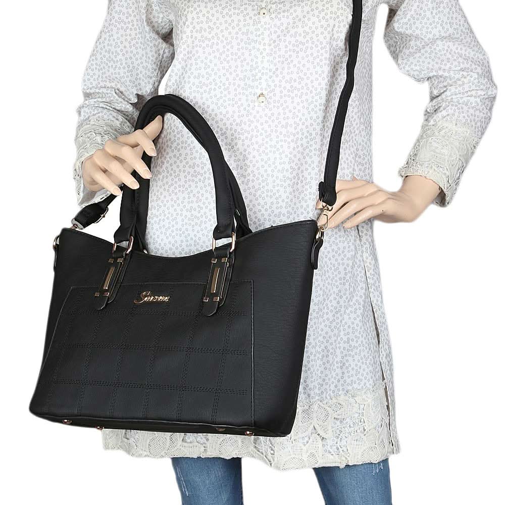Women's Handbag 2 Pcs (6015) - Black, Women, Bags, Chase Value, Chase Value