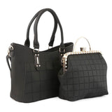 Women's Handbag 2 Pcs (6015) - Black, Women, Bags, Chase Value, Chase Value