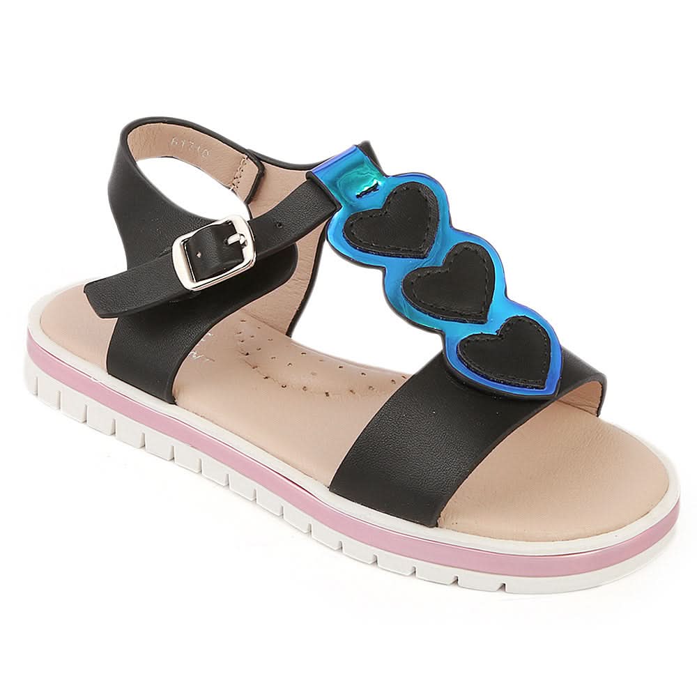 Girls Fancy Sandal (61710) - Black, Kids, Girls Sandals, Chase Value, Chase Value