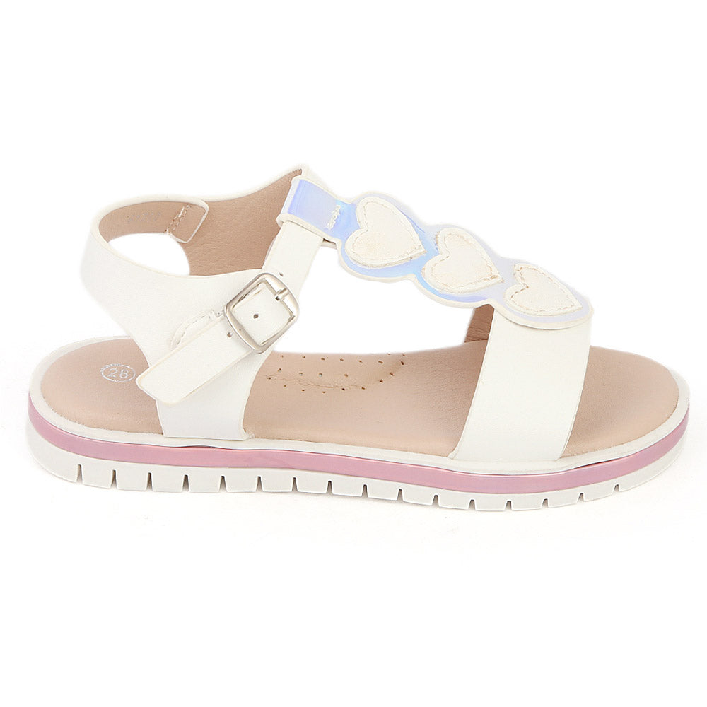 Girls Fancy Sandal (61710) - White, Kids, Girls Sandals, Chase Value, Chase Value