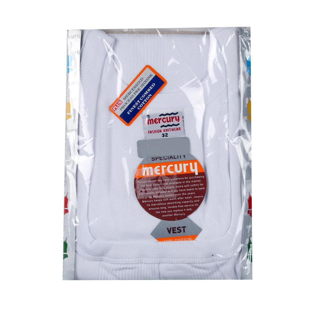 Mercury Sando Vest For Men - White - Chase Value Centre