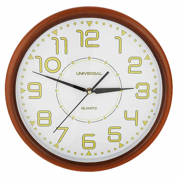 Analog Wall Clock 689 - Brown, Home & Lifestyle, Wall Clocks And Alarms, Chase Value, Chase Value