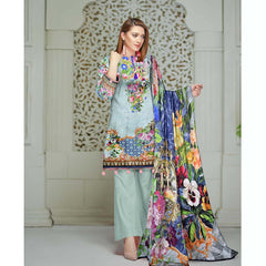 Tehzeeb Digital Printed Viscose 3 Pcs Un-Stitched Suit - 09, Women, 3Pcs Shalwar Suit, Ulfat Textile, Chase Value