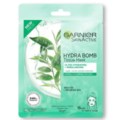 Garnier Hydrabomb Tissue Green Tea Face , BEAUTY & PERSONAL CARE, MASKS, Garnier, Chase Value