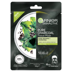 Garnier Charcoal And Algae Hydrating Face Sheet Mask, BEAUTY & PERSONAL CARE, MASKS, Garnier, Chase Value