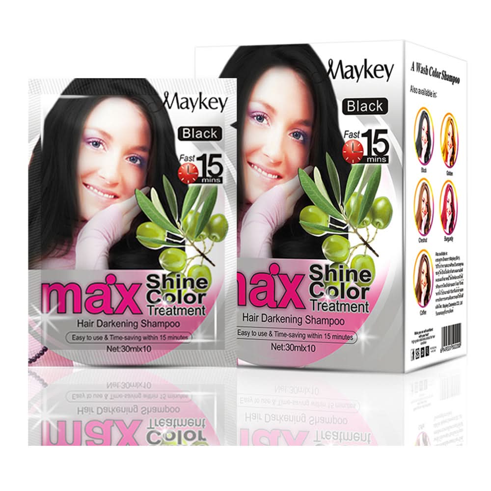 Maykey Shampoo Color Black 30Ml, BEAUTY & PERSONAL CARE, HAIR COLOUR, Chase Value, Chase Value